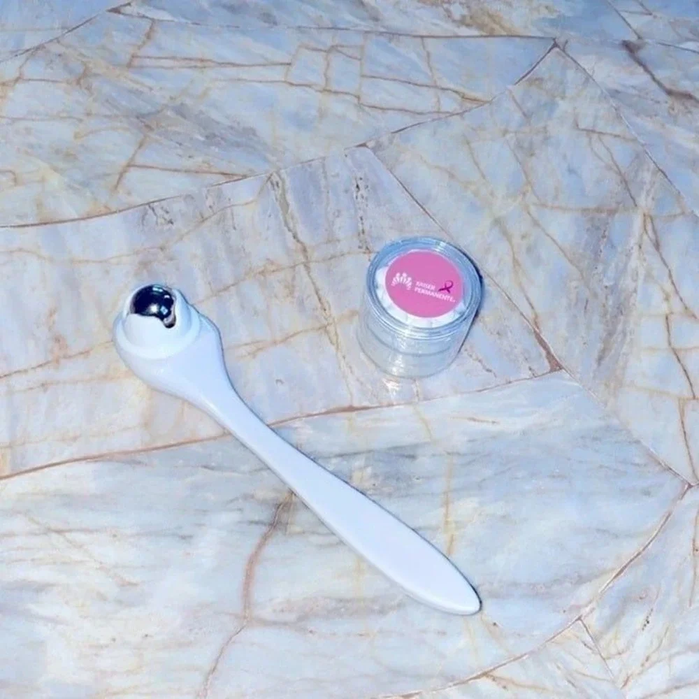 ARIEL Silk Sleep Mask Eye Mask , Cascade Under-Eye Roller,  lip balm